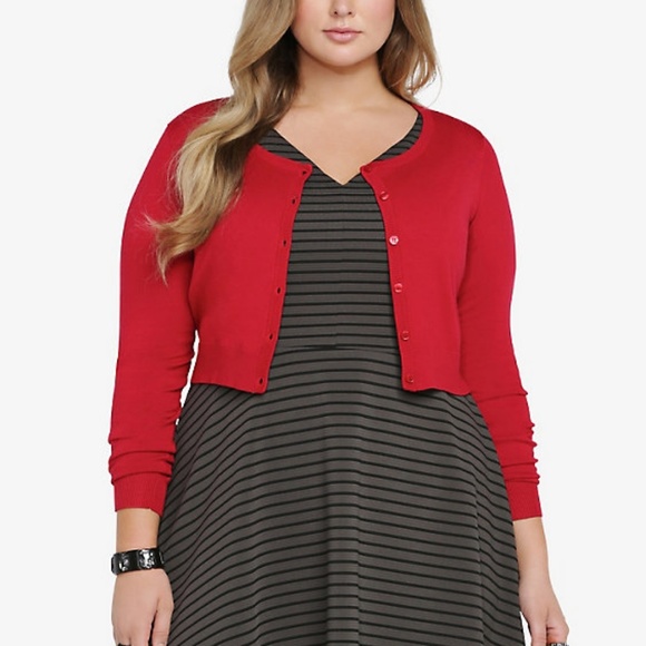 torrid Sweaters - NWT Torrid Cropped Red Cardigan 2